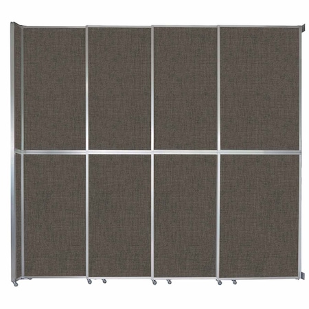 Versare Operable Wall Sliding Room Divider 12'8" x 12'3" Mocha Fabric 1070275-2